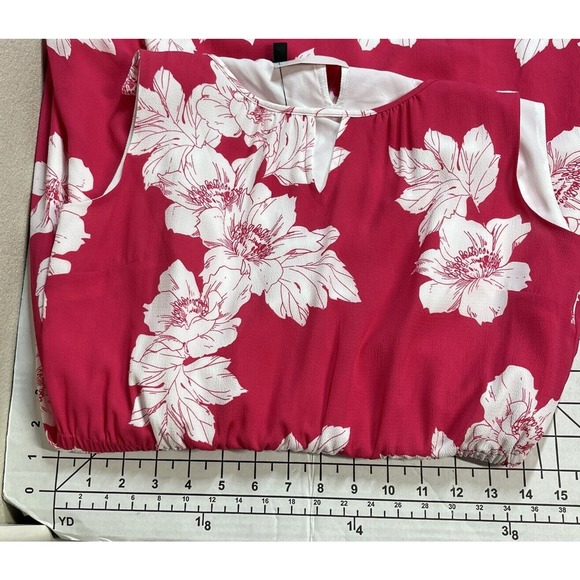 Talbots Women’s Pink Floral Flounce Hem Midi Dress Sleeveless Size 6 NWT - Picture 12 of 15
